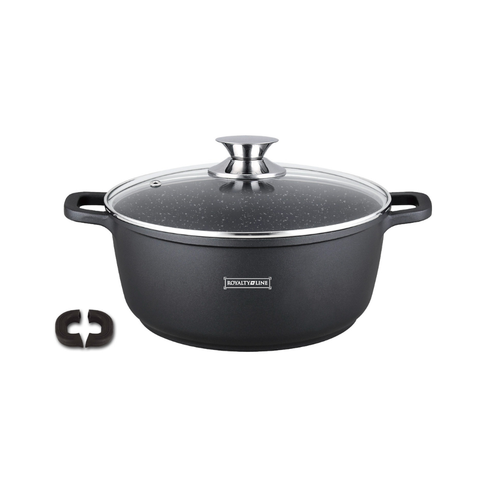 Cacerola Aluminio 28cm Revestimiento Piedra Asas Extraíbles Royalty Line