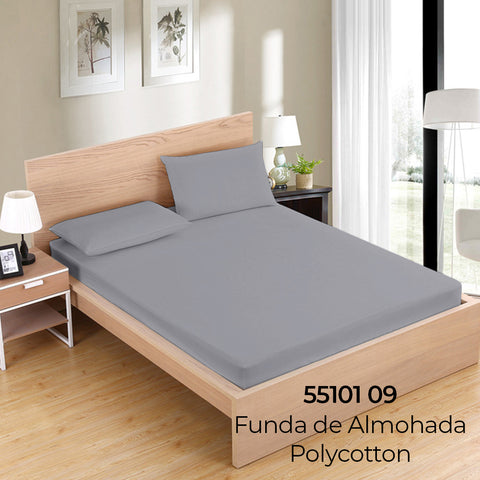 Funda de Coixí 90cm Gris Clar Roomers 50% Cotó 50% Polièster