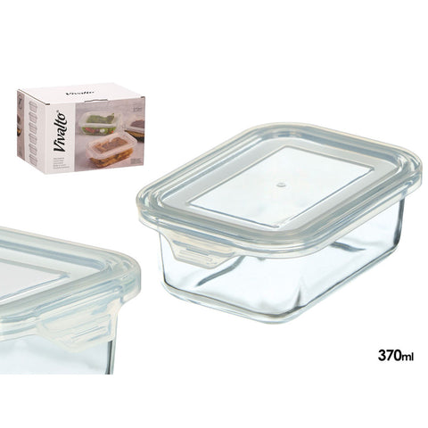 Fiambrera Rectangular Transparente 370ml