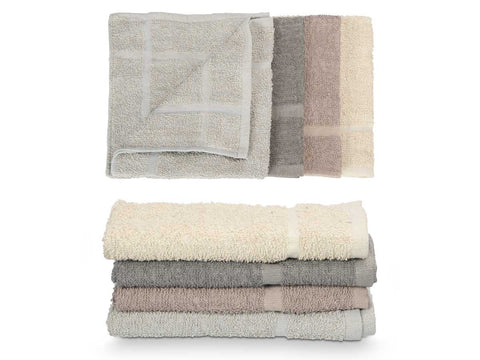 Lot de 5 torchons de cuisine 50x50cm Coton 400g Gris