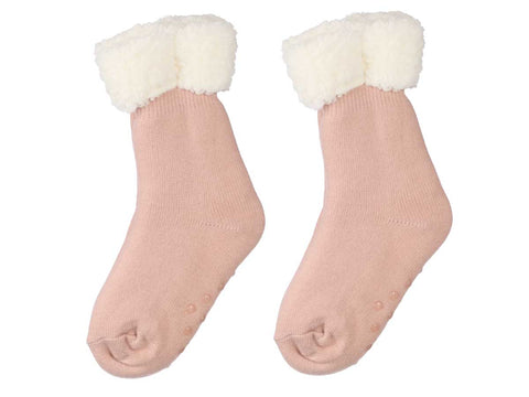 Calcetines Sherpa Infantil Rosa Claro
