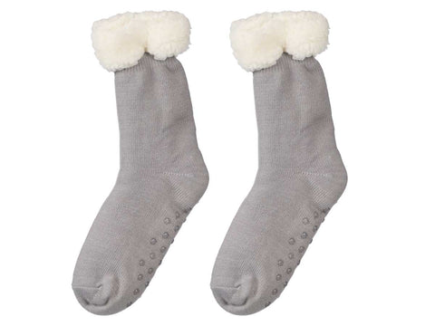 Calcetines Sherpa Infantil Gris Claro