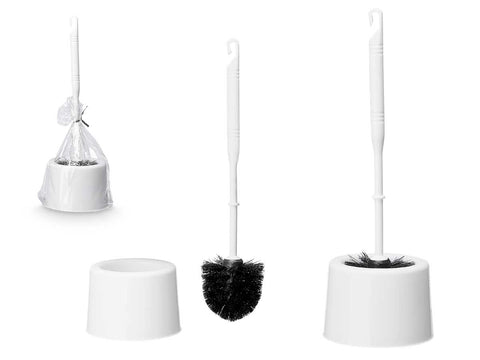 Porte-brosse de toilette noir et blanc