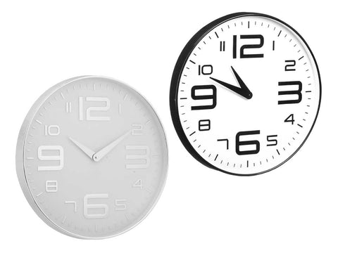 Reloj Redondo 30x30cm Números Grandes surtido 2 modelos