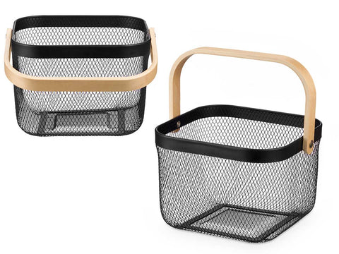 Cesta Cuadrada con Asa Negra