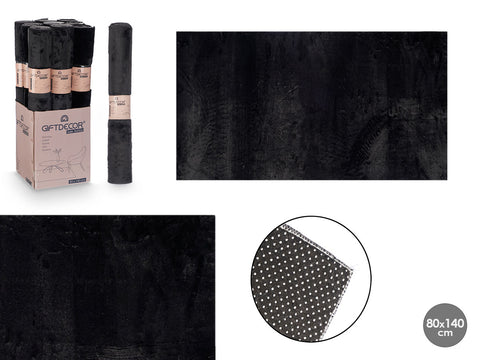 Alfombra Soft Negro 80x140cm