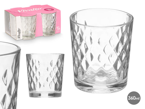 Set 4 Gots Vidre Diamant 360ml