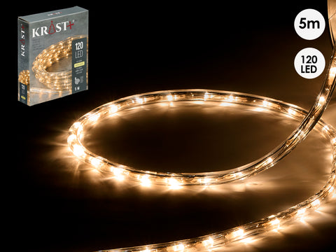 Manguera Led Exterior 5M 120 Led Luz Cálida Krist Luces Navideñas