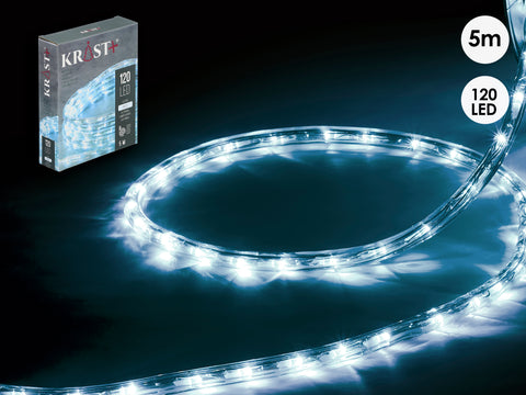 Manguera Led Exterior 5M 120 Led Luz Fría Krist Luces Navideñas