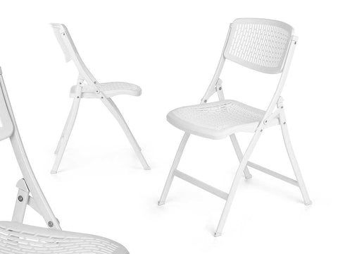 Silla Plegable Blanca 59x50x82cm