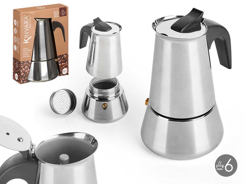 Cafetera Inducción Jarra 6 Tazas Acero