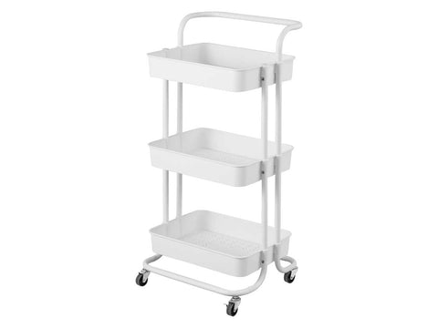 Carro Organizador Plástico Blanco 3 Pisos
