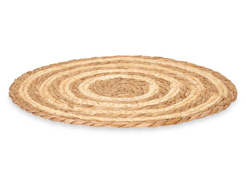 Salvamantel Esparto Centro Tela Blanco 35cm