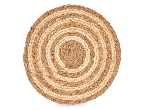 Salvamantel Esparto Centro Tela Blanco 35cm