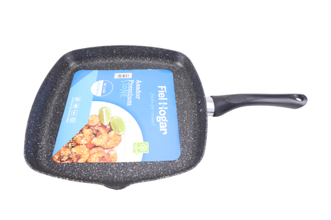 Asador FielHogar Premium Stone 28x28cm Inducción