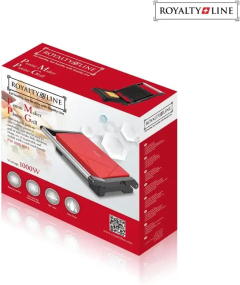 Panini Grill Rojo 1000W 220-240V - 50/60Hz