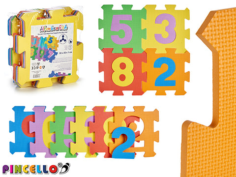 Puzzle Almohadilla 9 Piezas Números Colores Surtidos