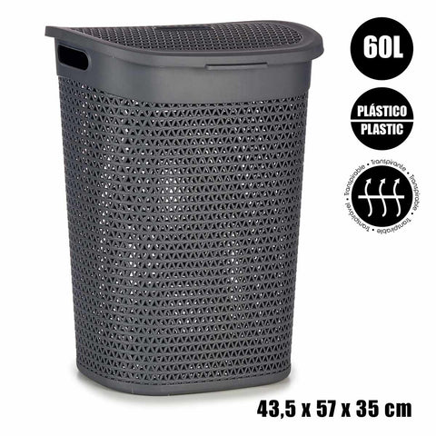 Cesto de Ropa c/tapa 60L Antracita
