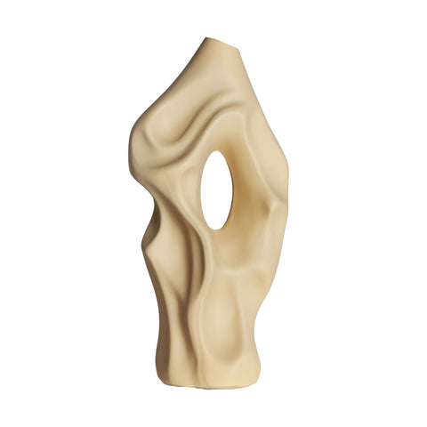 Florero Beige Cerámica Karen 18,5x13x38cm