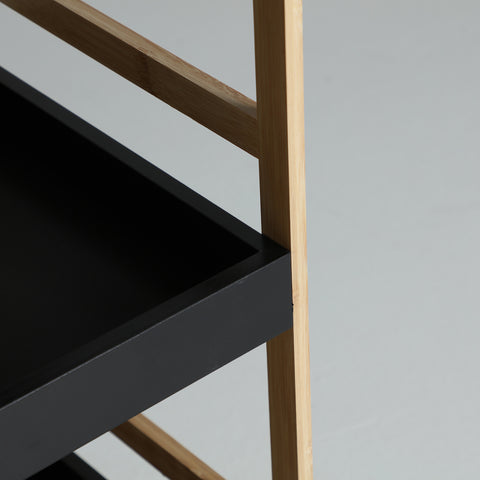 Estanteria Madera 3 Baldas 36x33x80cm Negra