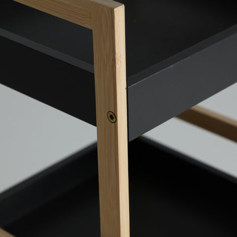 Estanteria Madera 3 Baldas 36x33x80cm Negra