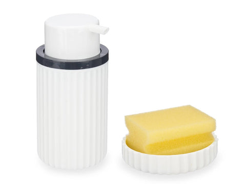Set Cocina Dosificador con Estropajo Blanco