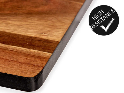 Tabla de Cortar Madera con Borde Negro 45cm