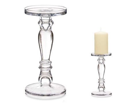 Candelabro Cristal Anillos 28cm