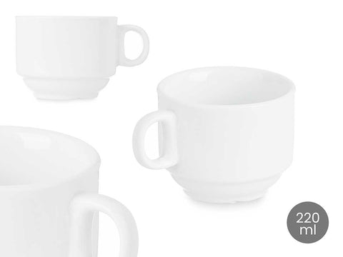 Taza de Porcelana Apilable 220ml