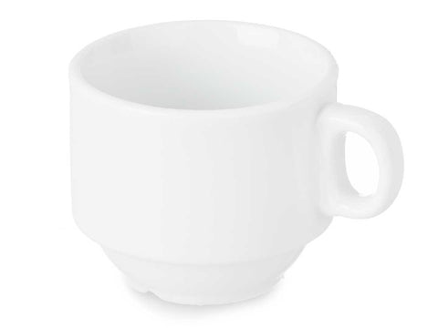 Pack 12 Tazas de Porcelana Apilable 90 ml