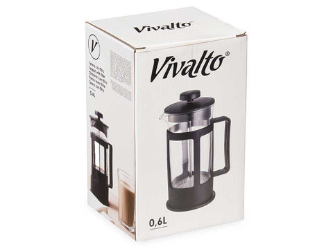 Tetera Vidrio Plástico Embolo 600ml