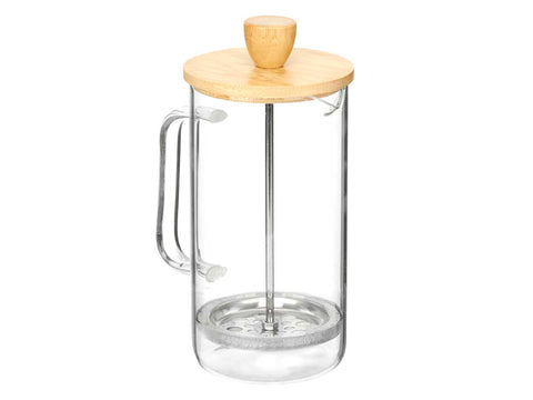 Tetera Émbolo Borosilicato Tapa Bambú 600ml