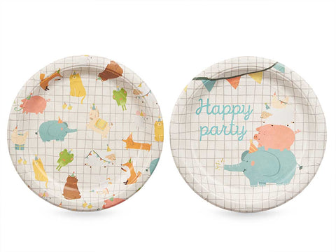 Set 6 Platos papel 22cm Infantil surt 2