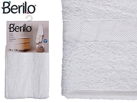 Serviette de bain unie 70x130 blanche