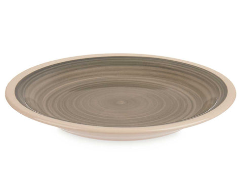 Pack 6 Platos Postre Gres Gris Borde