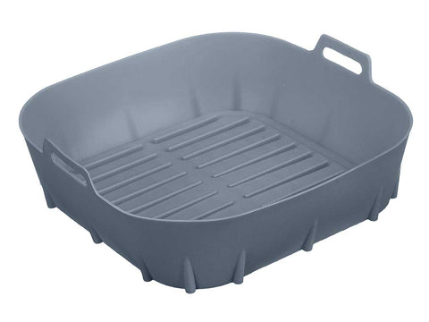 Molde Cuadrado Freidora de Aire Silicona Gris 19,5cm