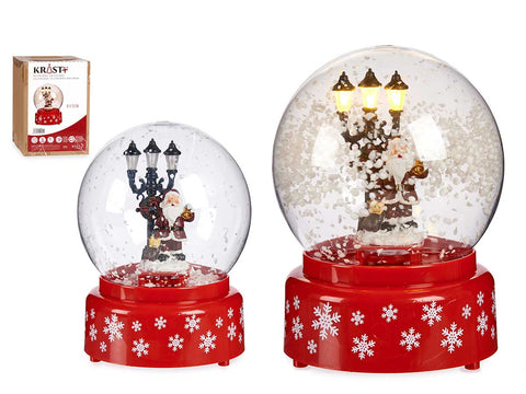 Bola de Nieve PVC Rojo Sensor Led Música Papá Noel