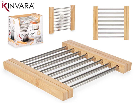 Salvamantel Acero Bambú Extensible