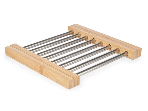 Salvamantel Acero Bambú Extensible