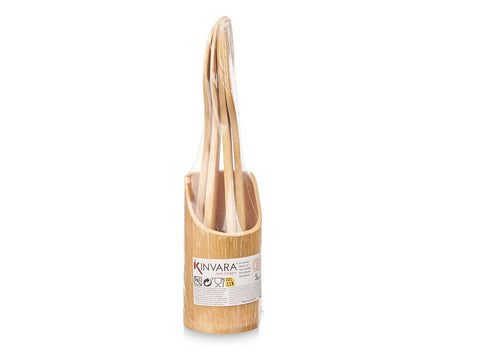 Soporte 5 Piezas Utensilios Bambú
