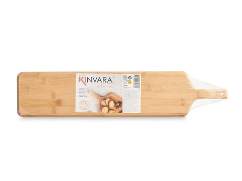 Tabla de Bambú para Aperitivos con Mango 65x14x1,5cm
