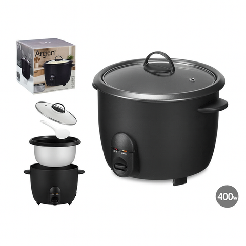 Olla Arrocera Eléctrica 1 Litro 400W Negro Mate