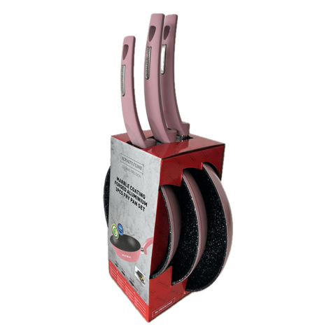 Juego 3 Sartenes Rosas 20-24-28cm Royalty Line