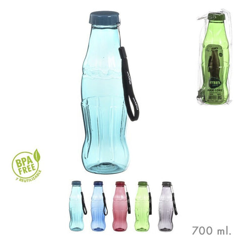Botella de Plástico Max 700ml surtido 5 colores aleatorio