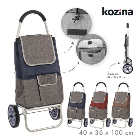 Carro de Compra Aluminio Bolsillo surtido 3 colores Kozina