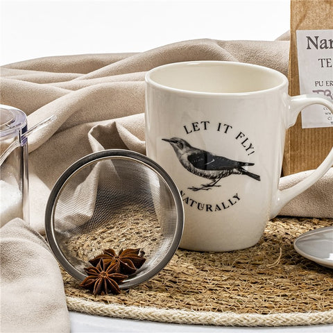 Taza de Infusión con Filtro 300ml Boho Natural 2 modelos