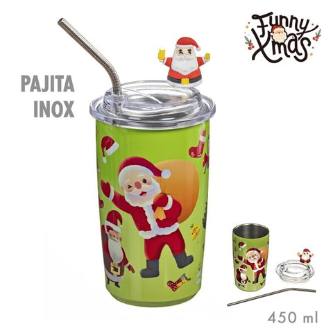 Botella Térmica de Navidad Verde 450ml