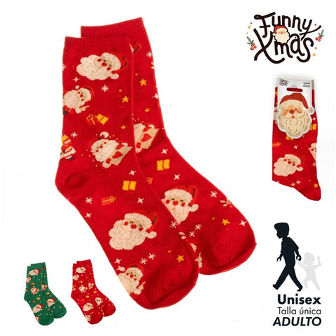 Calcetines Adulto Talla Única Papa Noel