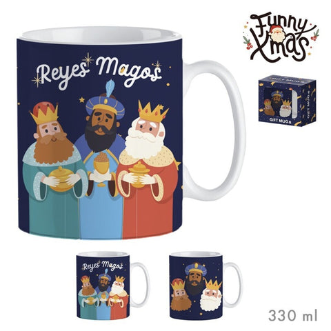 Taza Mug Reyes Magos Castellano Caja Regalo