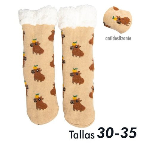 Calcetines Sherpa Talla 30-35 Capibara